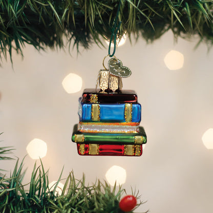 Mini Stack Of Books Ornament