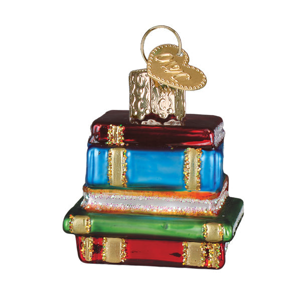 Mini Stack Of Books Ornament