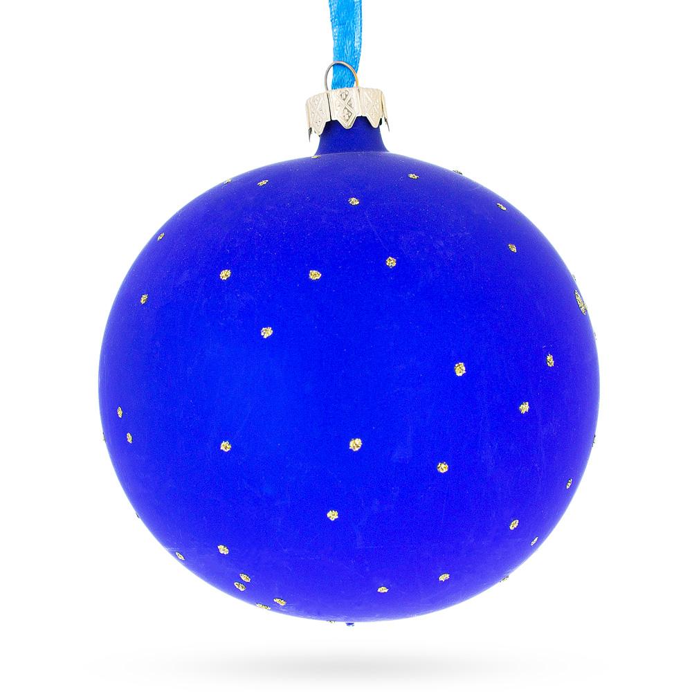 Yellow School Bus Glass Ball Christmas Ornament 4 Inches