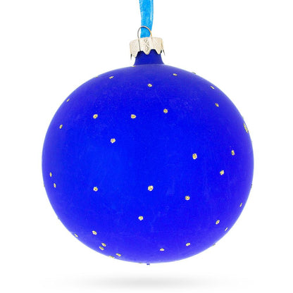 Yellow School Bus Glass Ball Christmas Ornament 4 Inches