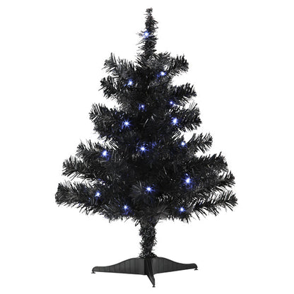 18" Mini Black Tree Pre-lit