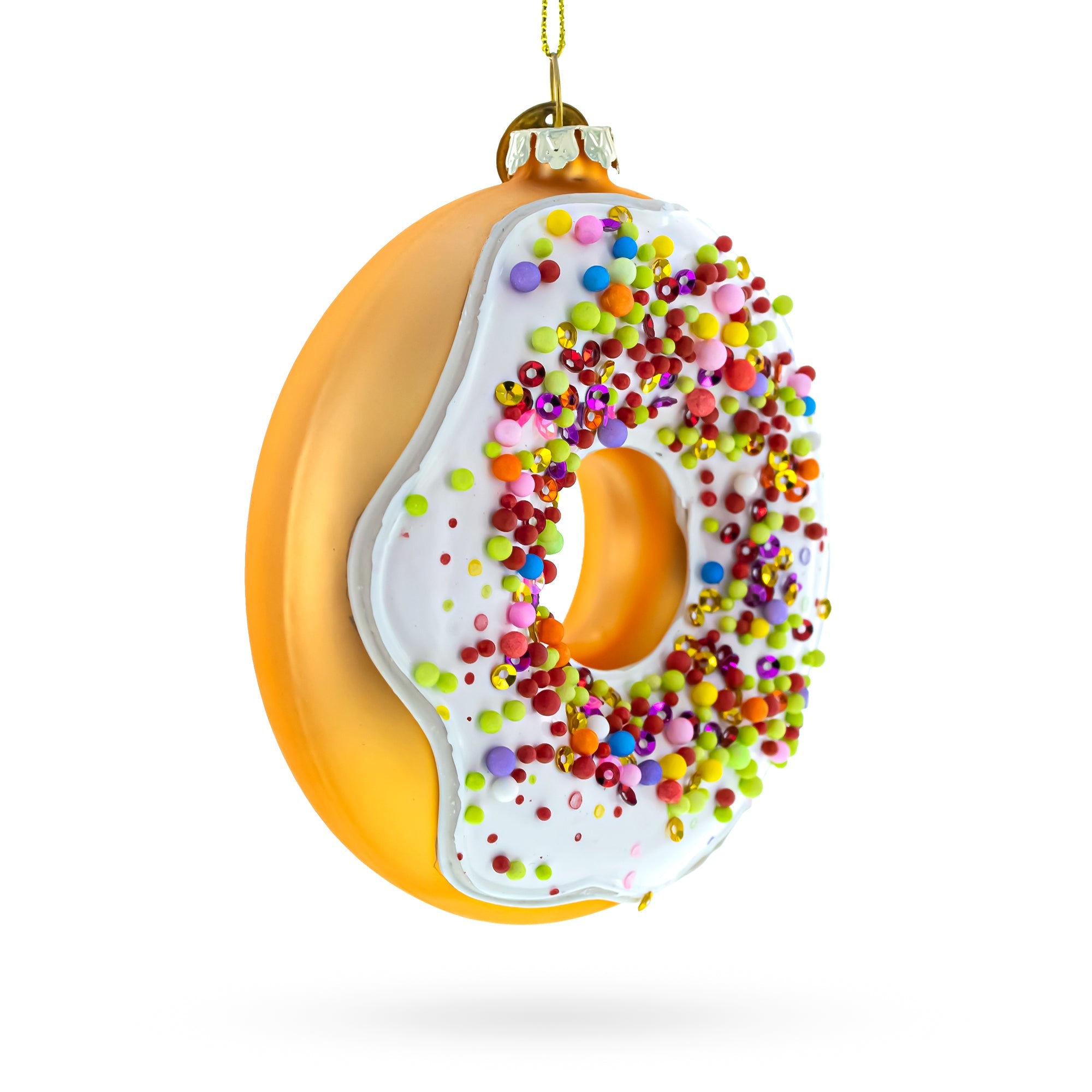 Doughnut Delight Glass Christmas Ornament
