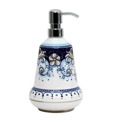 RICCO DERUTA BLUE: Liquid Soap/Lotion Dispenser with Chrome Pump (Medium 20 OZ)