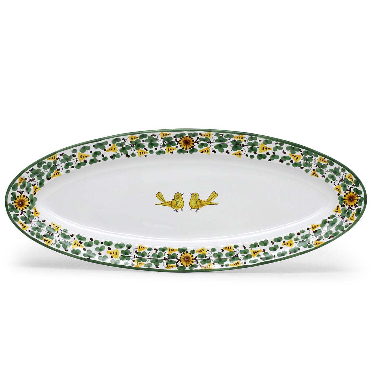 ARABESCO VERDE: Fish/Hors d'Oeuvres Oval Narrow Platter