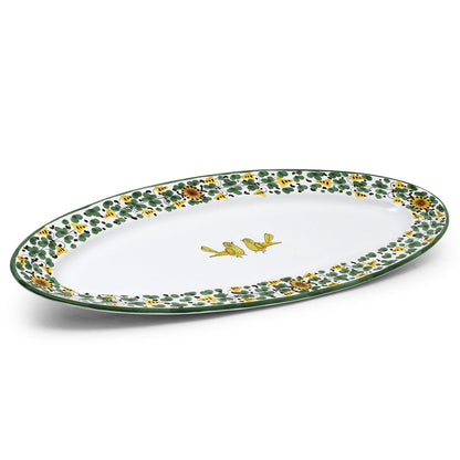 ARABESCO VERDE: Fish/Hors d'Oeuvres Oval Narrow Platter