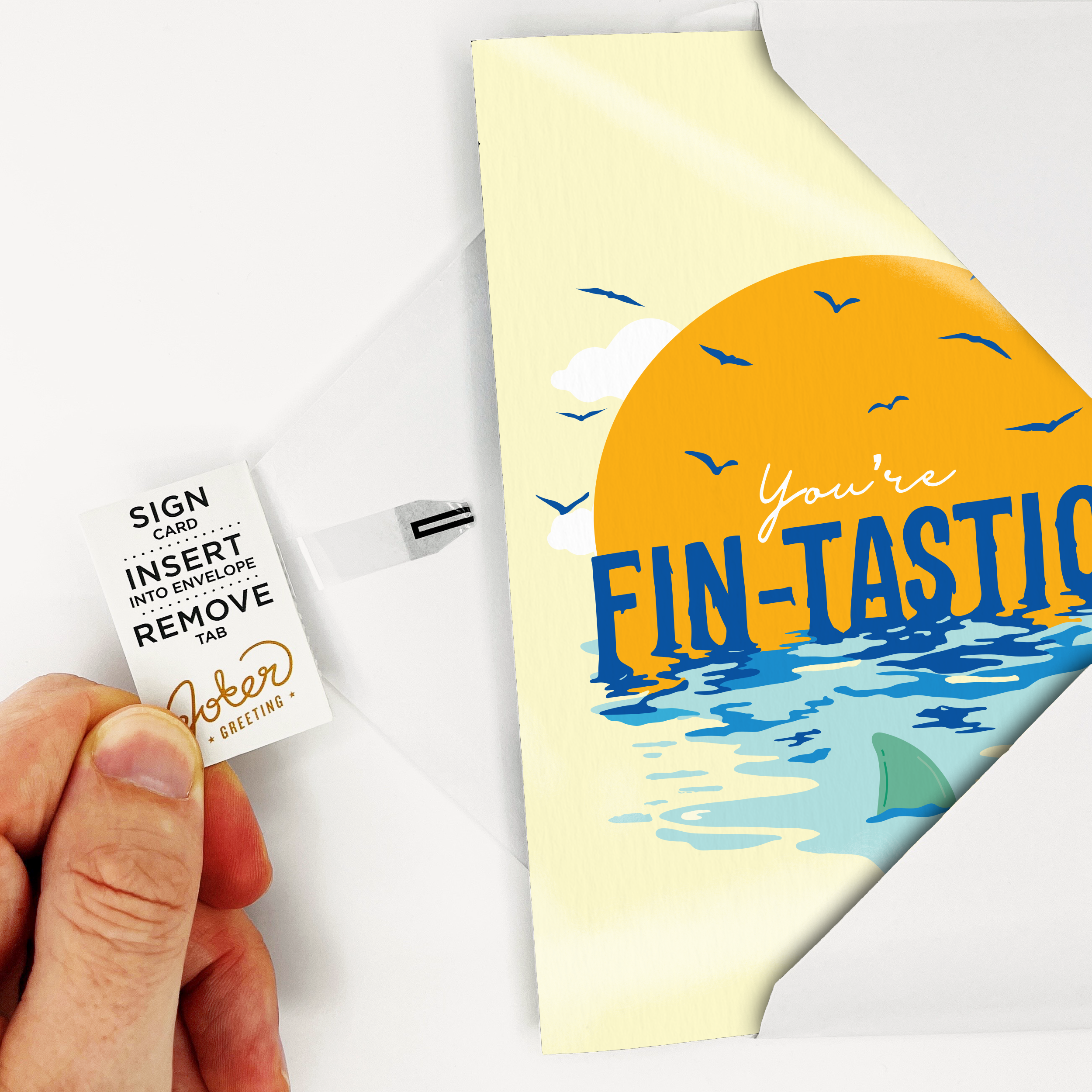 Endless Baby Shark Card With Glitter Joker Greeting