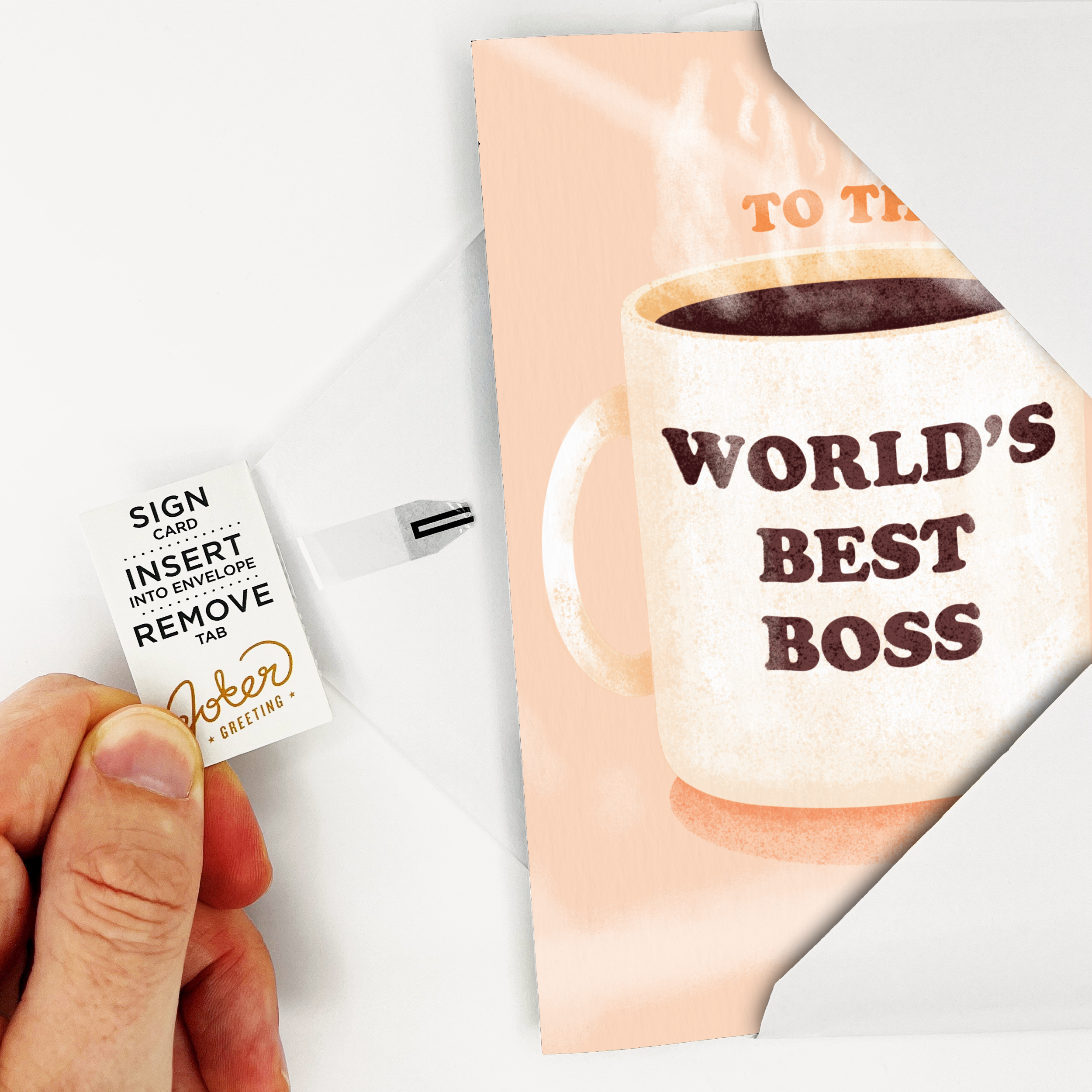 Endless Best Boss Card With Glitter Joker Greeting