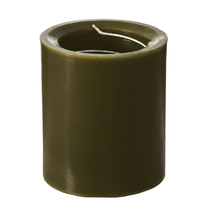 Amber and Moss Spiral Light Candles