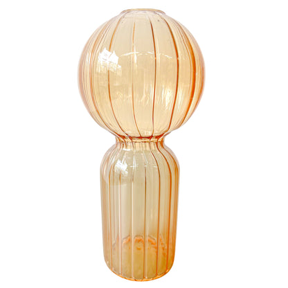 Apricot Ribbed Vase - Pair Ro'Table