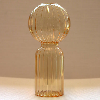 Apricot Ribbed Vase - Pair Ro'Table