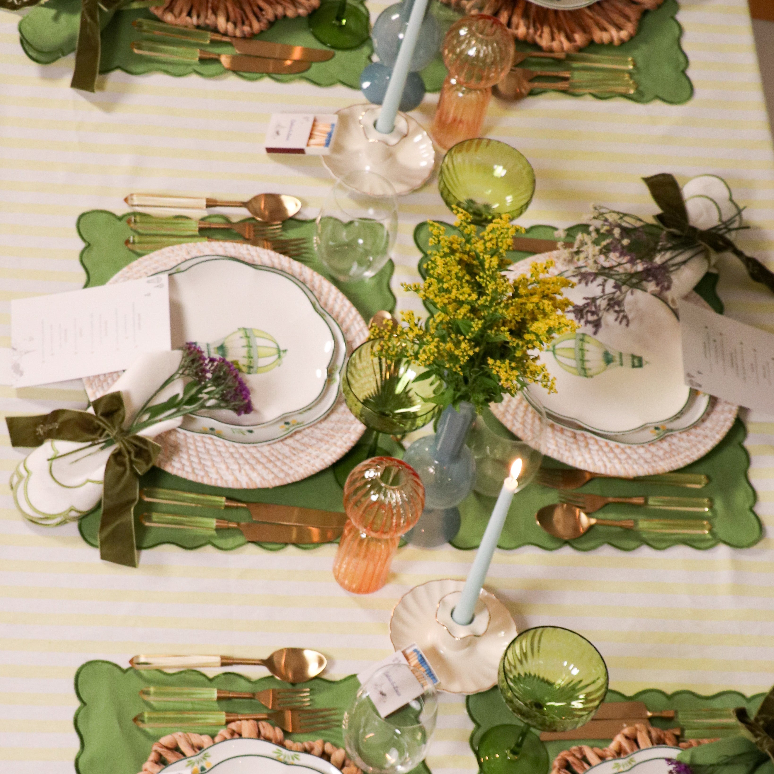 Apricot Ribbed Vase - Pair Ro'Table