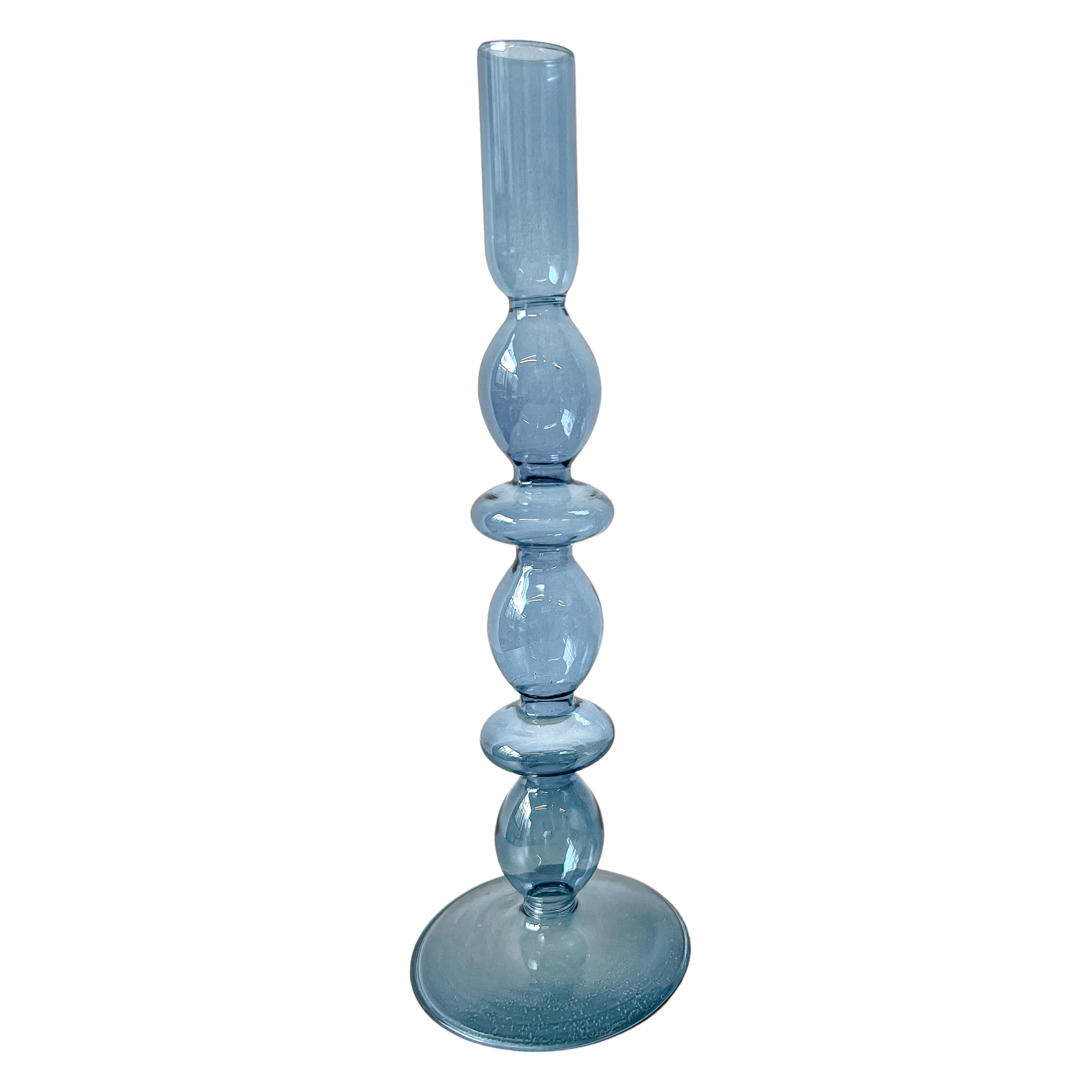Azure Blue Candle Holder - Pair Ro'Table