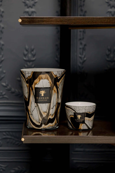 Baobab Collection - Marble Stones MAX10 Scented Candle – Leather, Tuberose, Berries   