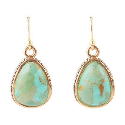 Teardrop Turquoise Drop Earrings Barse Jewelry