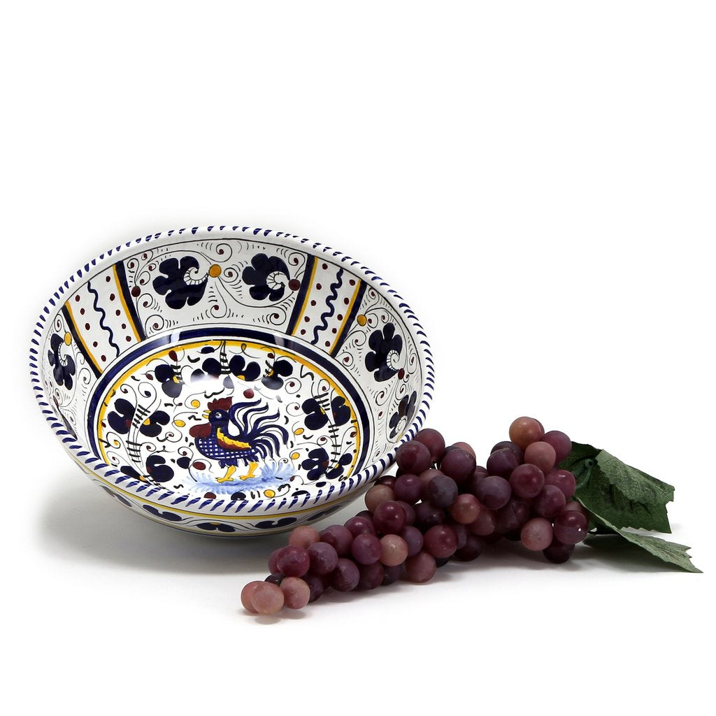 ORVIETO BLUE ROOSTER: Salad Bowl (Medium) 10"