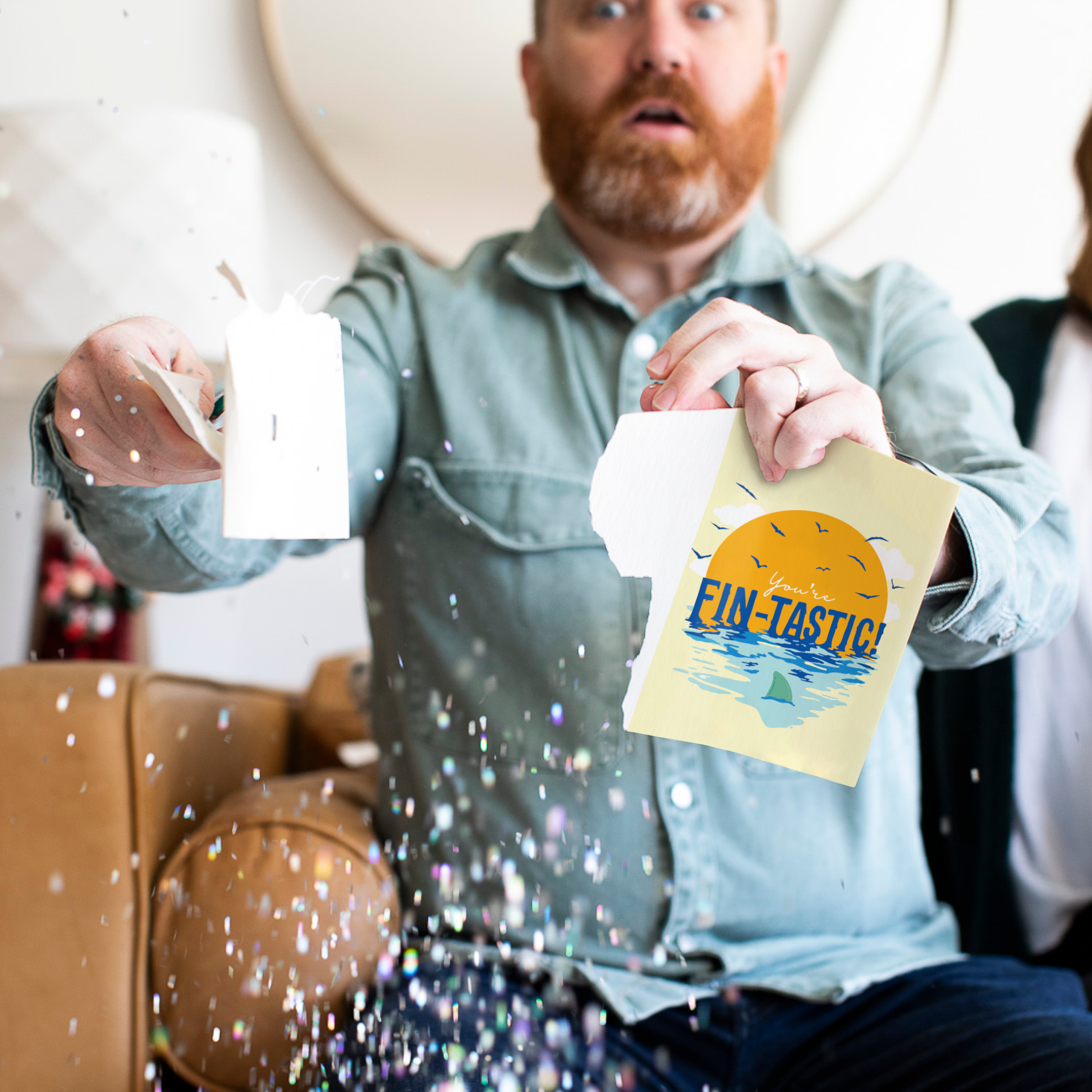 Endless Baby Shark Card With Glitter Joker Greeting