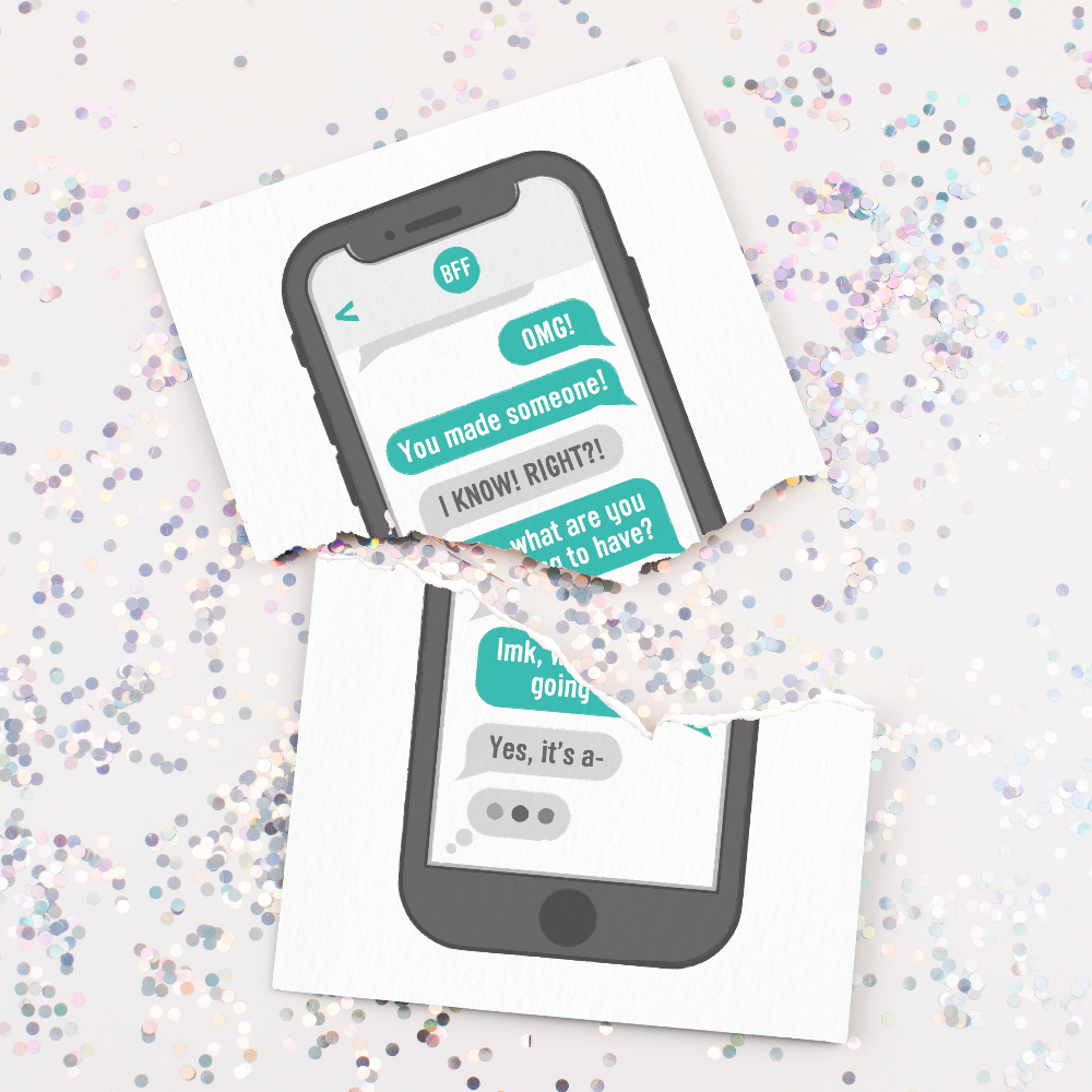 Endless Gender Reveal Card with Fake Off Button Joker Greeting