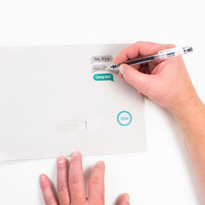 Endless Gender Reveal Card with Fake Off Button Joker Greeting