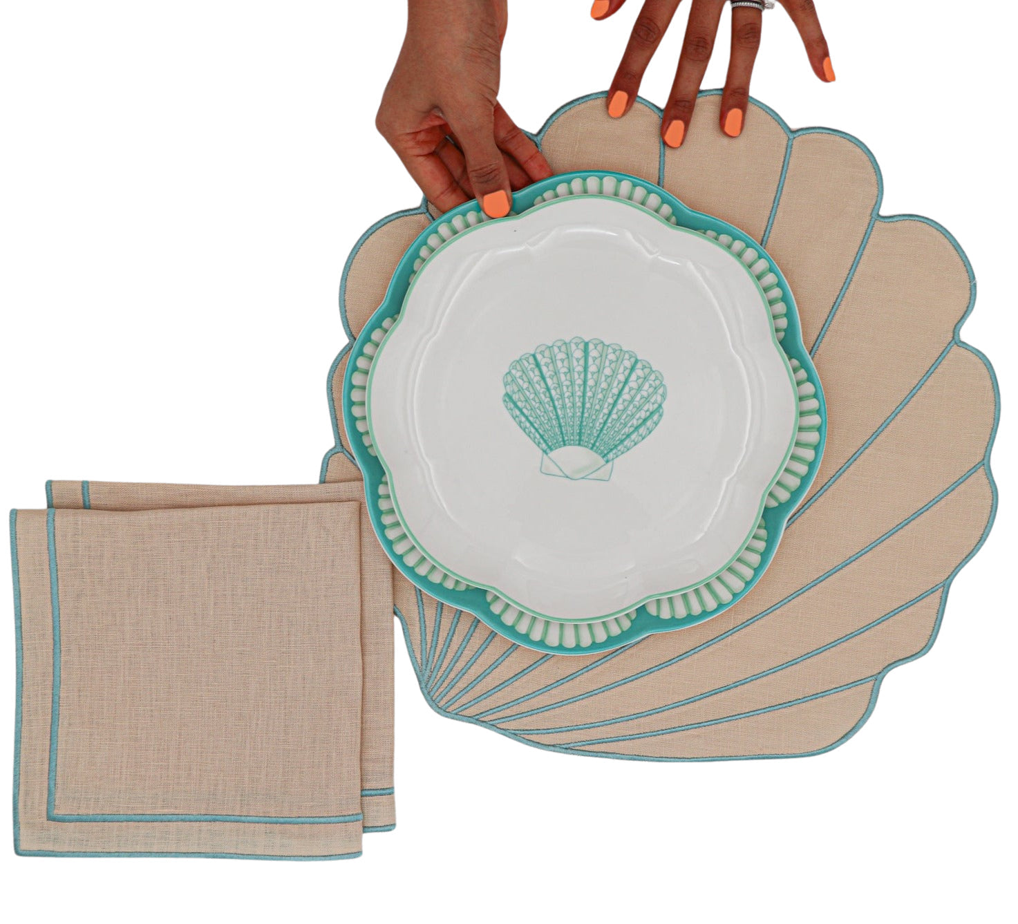 Balearic Blu Dinner Plate - Set of 4 (+1 Bonus Plate) Ro'Table