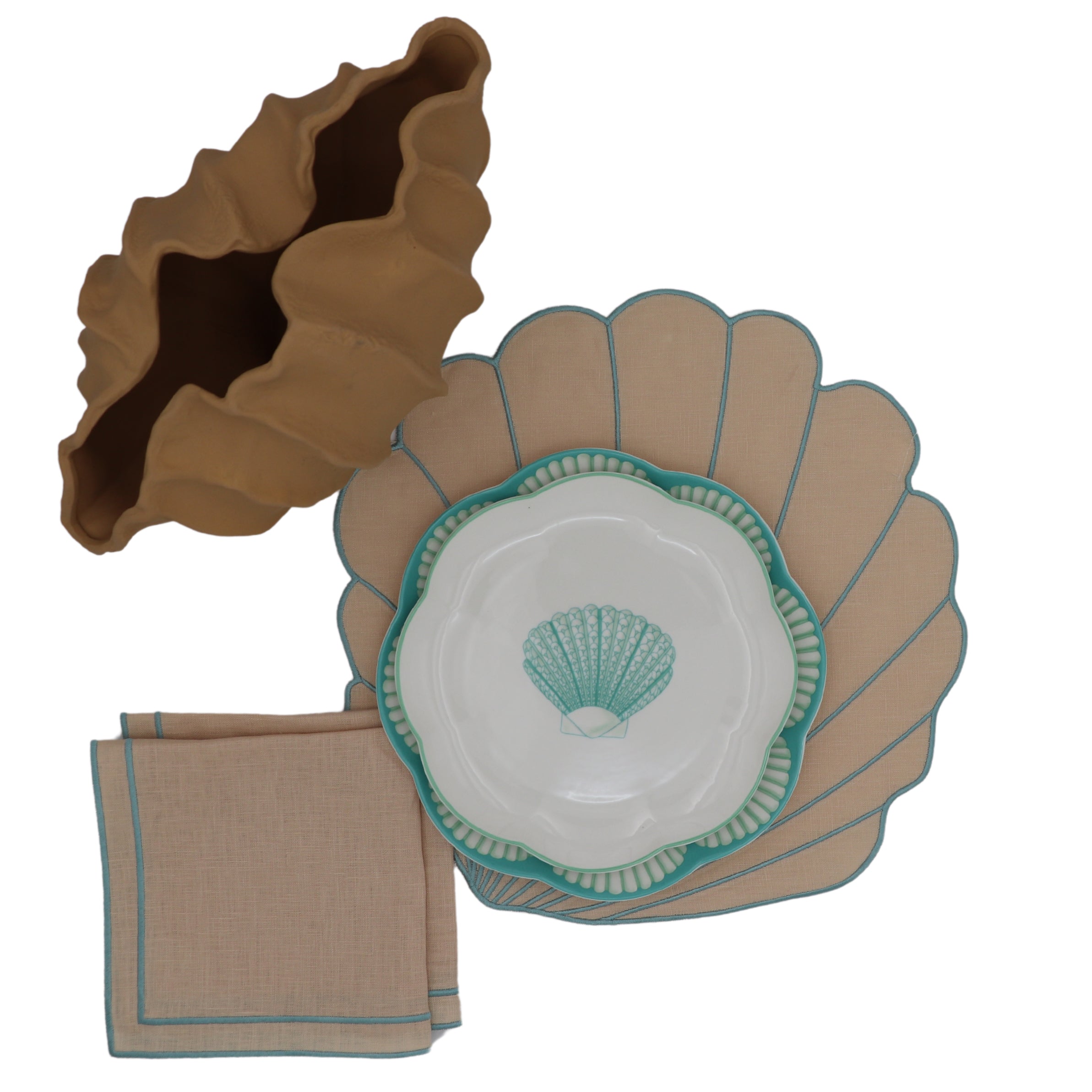 Balearic Blu Dinner Plate - Set of 4 (+1 Bonus Plate) Ro'Table