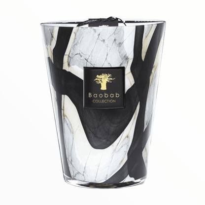 Baobab Collection - Candle Stones Marble - Leather-Tuberose-Berries - MAX24 - Coastous