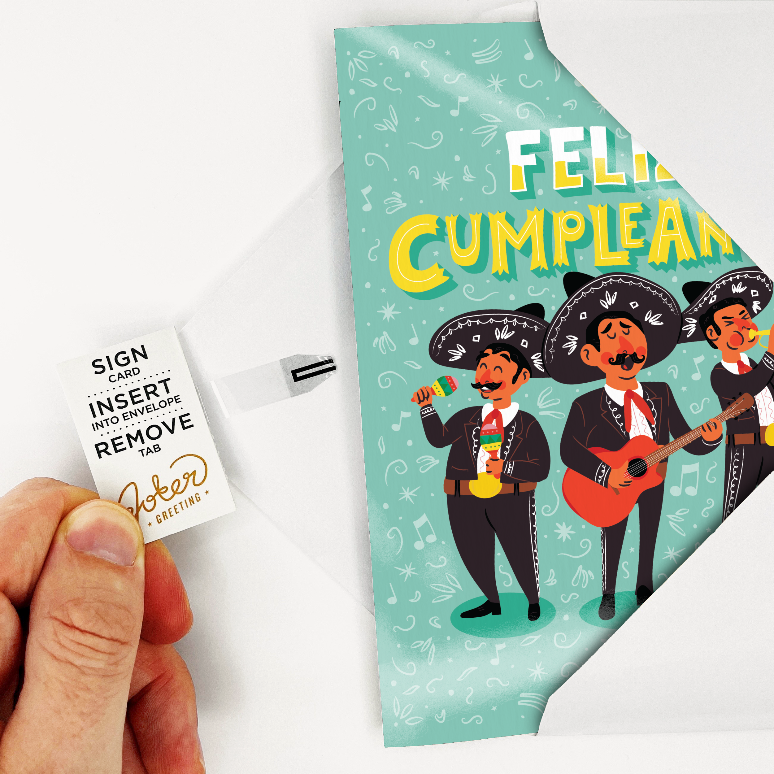 Endless Feliz Cumpleaños Card with Glitter Joker Greeting