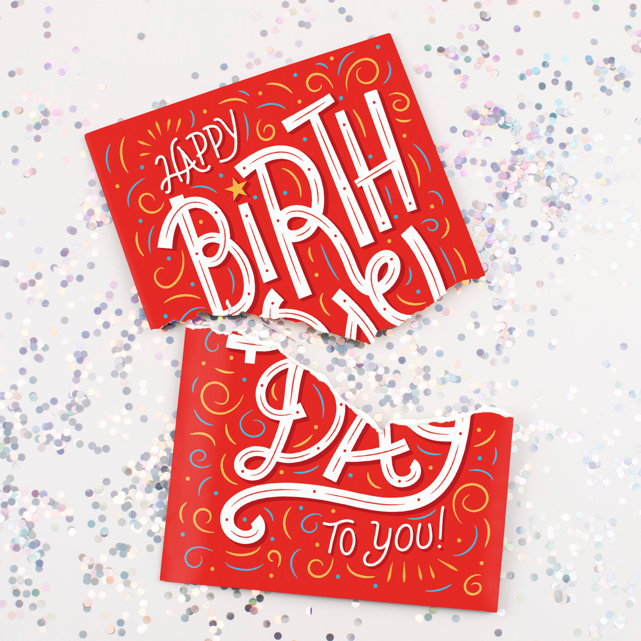 Endless Birthday Card with Glitter Joker Greeting