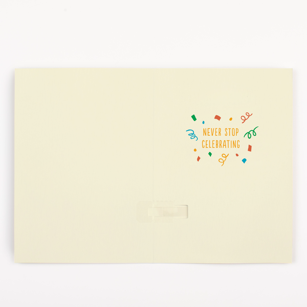 Endless "Never Gonna Give You Up" Birthday Card with Glitter Joker Greeting