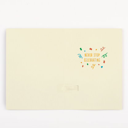 Endless "Never Gonna Give You Up" Birthday Card with Glitter Joker Greeting