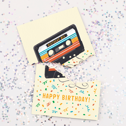 Endless "Never Gonna Give You Up" Birthday Card with Glitter Joker Greeting