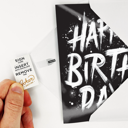 Endless Screamer Birthday Card with Glitter Joker Greeting