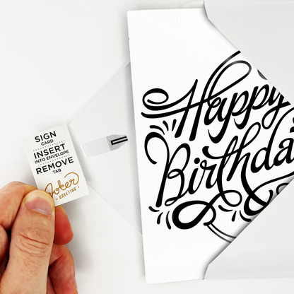 Endless Birthday Card with Glitter Joker Greeting