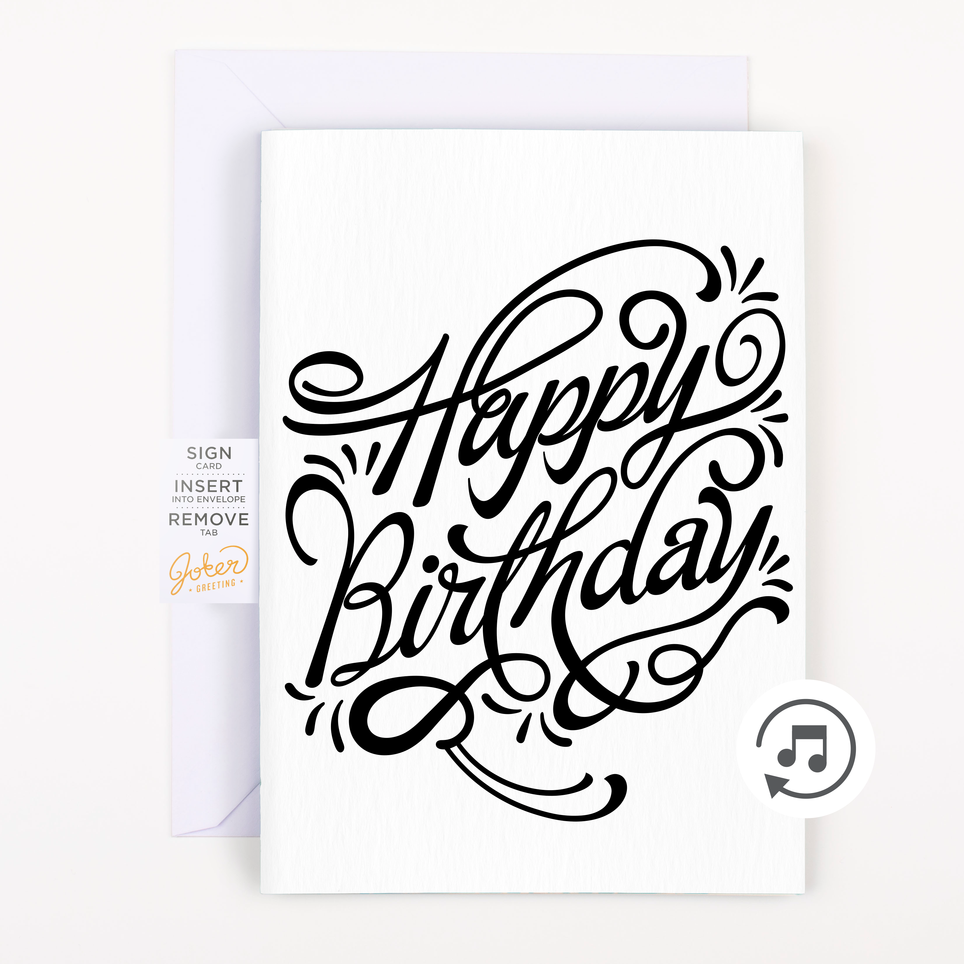 Endless Birthday Card with Glitter Joker Greeting