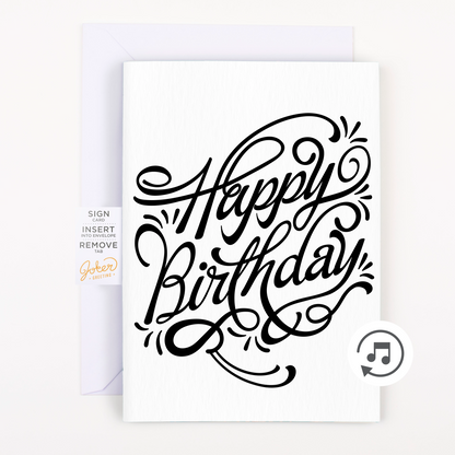 Endless Birthday Card with Glitter Joker Greeting