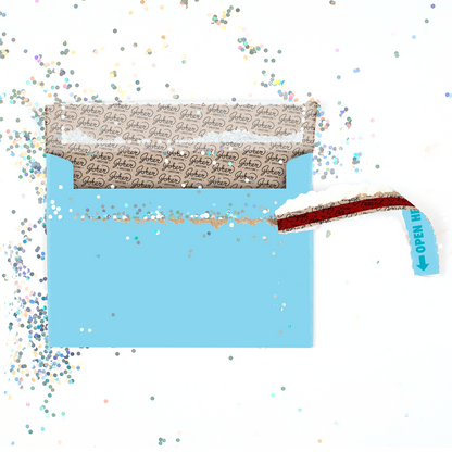 Glitter Trap Blue Envelope (1-Pack) Joker Greeting