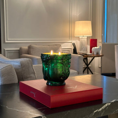 Cleopatra | 24K Gold Emerald Green Glass Buddha Royale