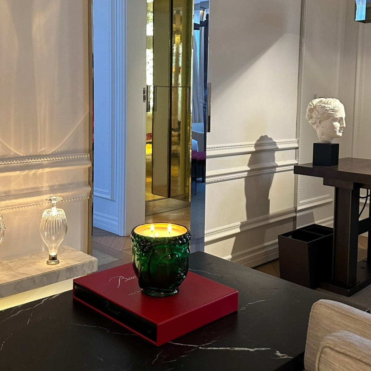 Cleopatra | 24K Gold Emerald Green Glass Buddha Royale