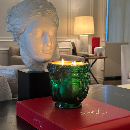 Cleopatra | 24K Gold Emerald Green Glass Buddha Royale