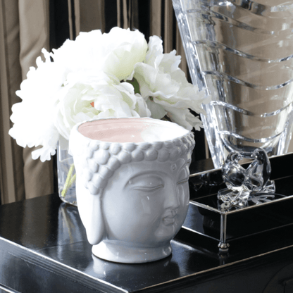 White Buddha Candle