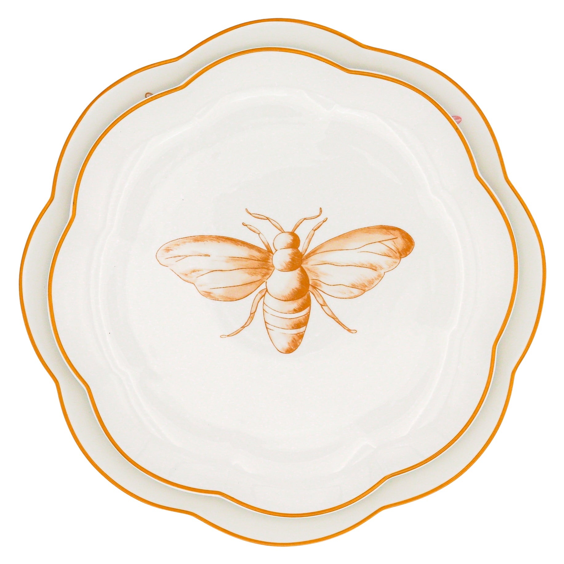 Bumble Voyage Scalloped Dinner Plate - Set of 4 (+1 Bonus Plate) Ro'Table