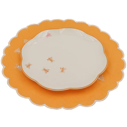 Bumble Voyage Scalloped Dinner Plate - Set of 4 (+1 Bonus Plate) Ro'Table