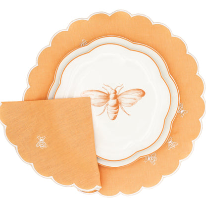 Bumble Voyage Scalloped Dinner Plate - Set of 4 (+1 Bonus Plate) Ro'Table