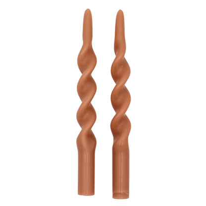 20 Caramel Swirl Candles - 10 Packs of 2 Ro'Table