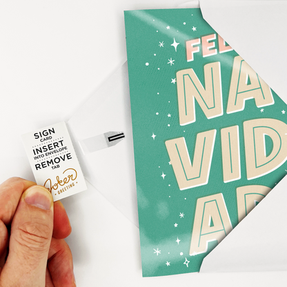 Endless Feliz Navidad Card with Glitter Joker Greeting