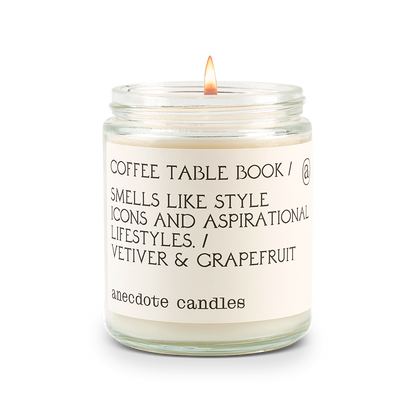 Coffee Table Book Anecdote Candles