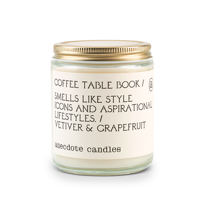 Coffee Table Book Anecdote Candles