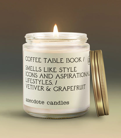 Coffee Table Book Anecdote Candles