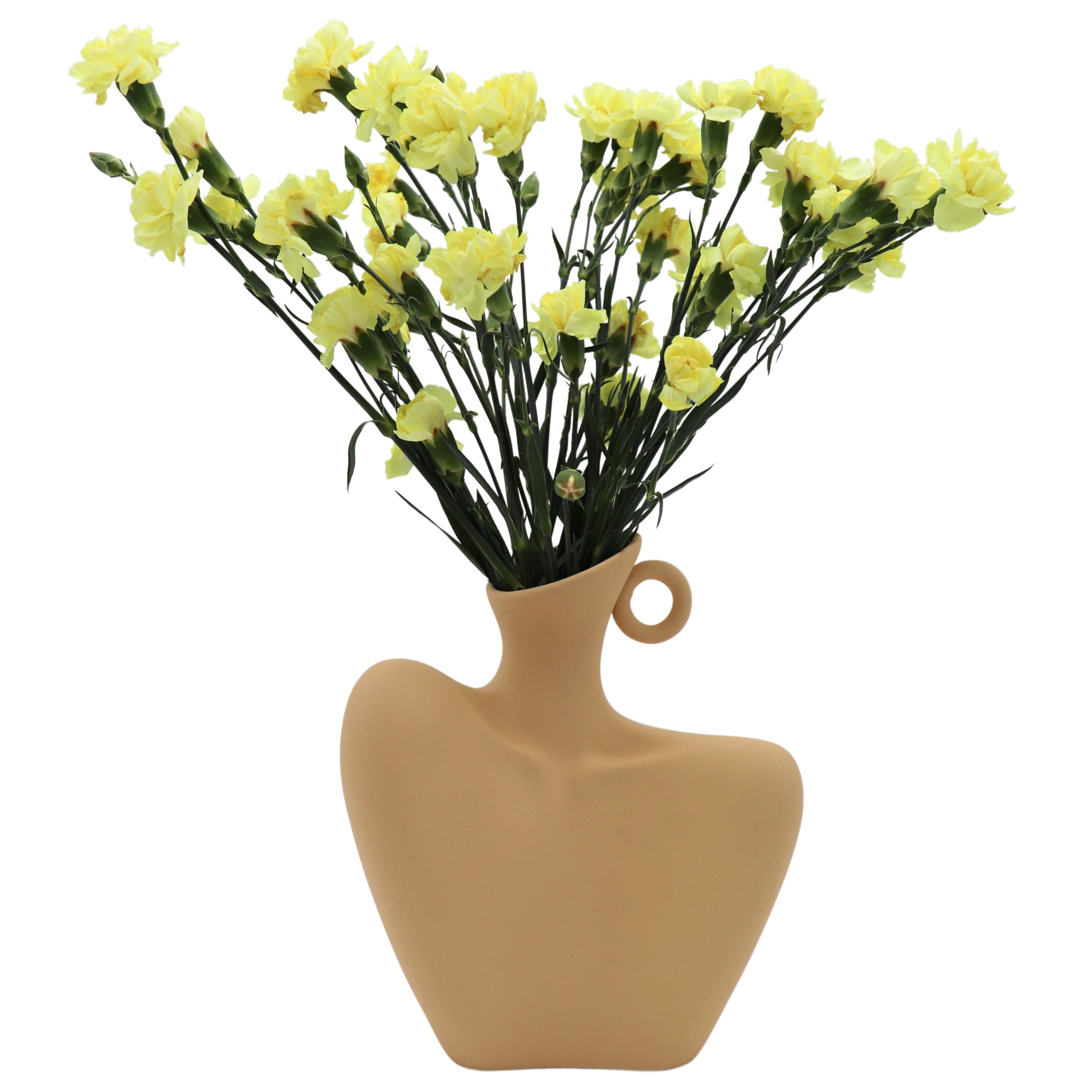 Cream Handle Muse Vase Ro'Table