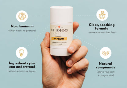 Bay Rum Aluminum Free Deodorant St Johns Fragrance Co LLC™
