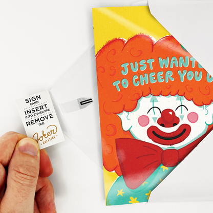 Endless Encouragement Clown Card with Glitter Joker Greeting